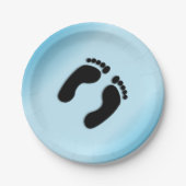 Blue Footprints Pappteller (Vorderseite)