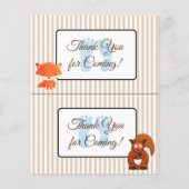 Blue Footprints Woodland Themed Baby Duschspiele Flyer (Hinten)