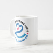 Blue for Someone I Love – Diabetes Awareness Kaffeetasse (Vorderseite Links)