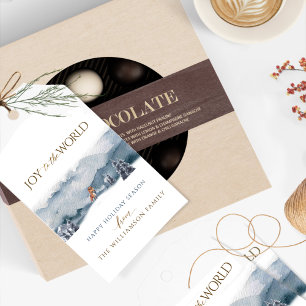 Blue Forest and Fox, Joy To The World, Holiday Geschenkanhänger