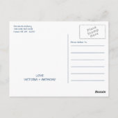 Blue Forest Range Waldeland Hochzeit Vielen Dank Postkarte (Rückseite)