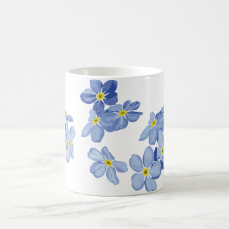 Blue Forget-Me-Not Floral Ceramic Mug Kaffeetasse