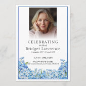 Blue Forget-me-not Pretty Memorial Service Funeral Programm (Vorderseite)