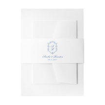Blue Formal Monogram Wappen & Script Wedding
