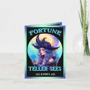 Blue Fortune Teller _ Halloween Dankeskarte