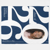 Blue Foto 2025 Abschluss Fleecedecke (Vorderseite (Horizontal))