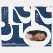 Blue Foto 2025 Abschluss Fleecedecke (Vorderseite (Horizontal))