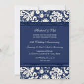 Blue Foto 50 Jahre Party Einladung (Rückseite)