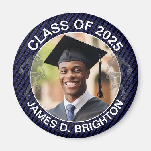 Blue Foto Abschluss Magnet (Vorne)