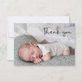 Blue Foto Baby Boy Dusche Stilvoll Danke (Vorderseite)