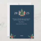 Blue Foto Collage Urlaubskarte Feiertagskarte (Rückseite)