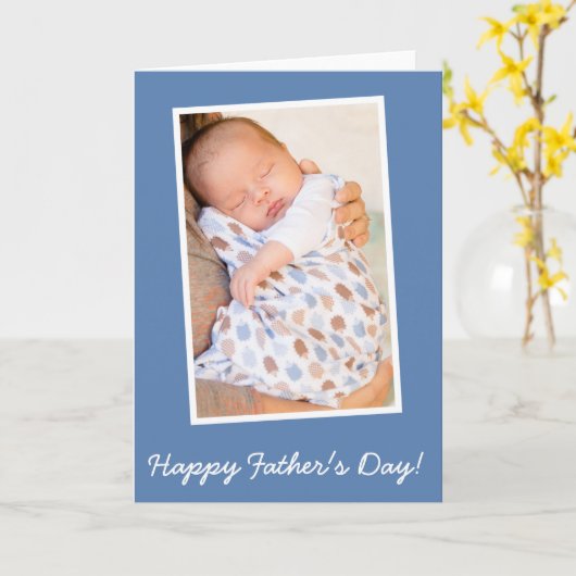Blue FOTO Custom Happy Vathers Day Cards Karte (Gelbe Blume)