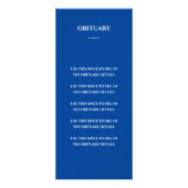 Blue Foto Feier zum Life-Memorial-Programm Werbekarte (Hinten)