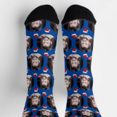 Blue Foto für Boyfriend für Girlfriend Weihnachtsm Socken (Oben)