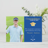 Blue Foto Golf Class 2022 Abschluss Ankündigung (Stehend Vorderseite)