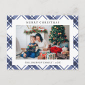 Blue Foto Holiday Postkarte (Vorderseite)