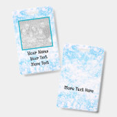 Blue Foto ID Abzeichen Ausweis (Vorder- & Rückseite)