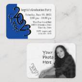 Blue Foto Insert Card 2023 der Graduation Party (Vorne/Hinten)