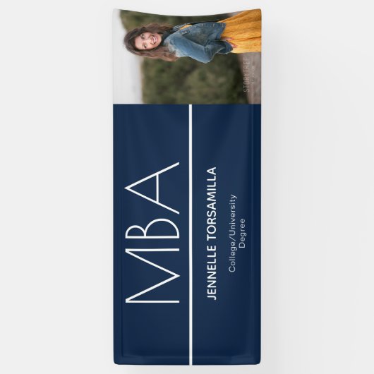 Blue Foto MBA Abschluss Banner (Vertikal)