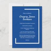 Blue Foto Modernes Foto Abschluss laden ein (Rückseite)