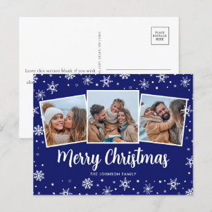 Blue Foto Snowflakes Weihnachten