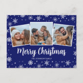 Blue Foto Snowflakes Weihnachten (Vorderseite)