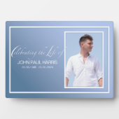 Blue Foto Table Memorial Fotoplatte (Vorderseite)