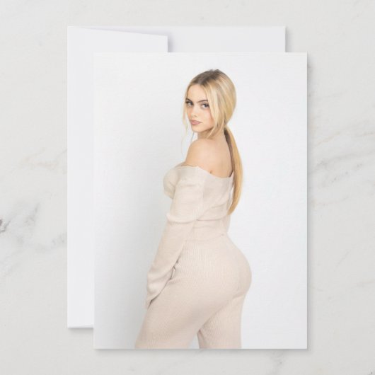 Blue Foto Tint Overlay 2 Modernes Minimal Sweet 16 Einladung (Rückseite)