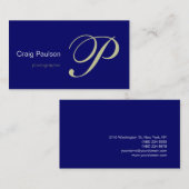Blue Fotografy Business Card Visitenkarte (Vorne/Hinten)