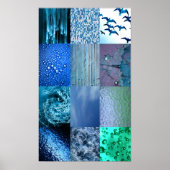 Blue Fotografy Collage Poster (Vorne)