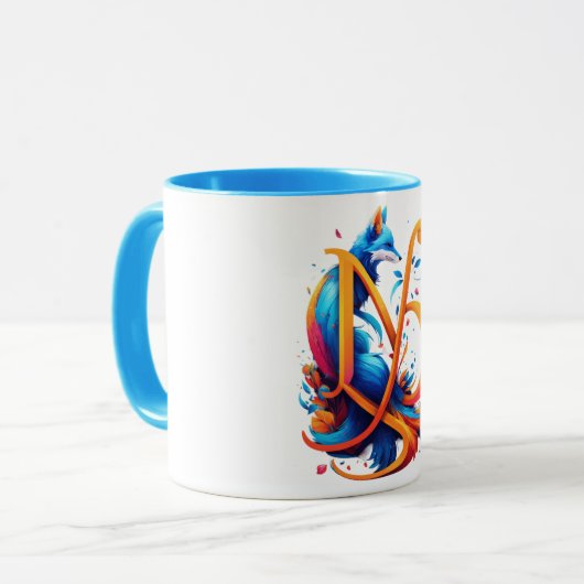 Blue Fox Art Tasse (Vorderseite Links)