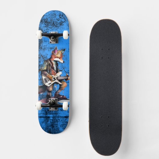 Blue Fox Guitar Skateboard (Vorderseite)