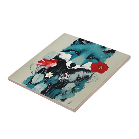 Blue Fox Keramik Tile Fliese (Seite)