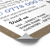 Blue Fox, Veterinary, Veterinary Service Poster (Ecke)