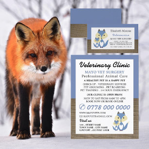 Blue Fox, Veterinary, Veterinary Service Visitenkarte