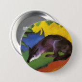 Blue Fox (von Franz Marc) Button (Vorne & Hinten)