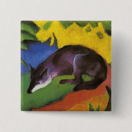Blue Fox (von Franz Marc) Button
