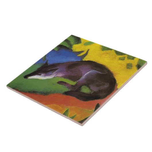 Blue Fox (von Franz Marc) Fliese (Seite)