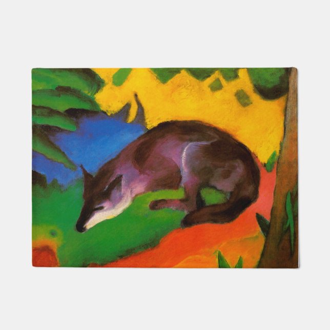 Blue Fox von Franz Marc Fußmatte (Vorderseite)