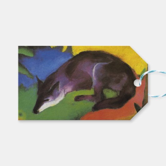 Blue Fox (von Franz Marc) Geschenkanhänger (Vorderseite (Horizontal))