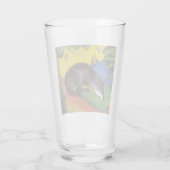 Blue Fox (von Franz Marc) Glas (Rückseite)