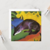 Blue Fox (von Franz Marc) Karte (Vorderseite/Rückseite Beispiel)