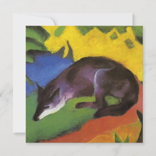 Blue Fox (von Franz Marc) Karte (Vorderseite)