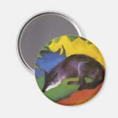 Blue Fox (von Franz Marc) Magnet (Vorderseite/Rückseite)