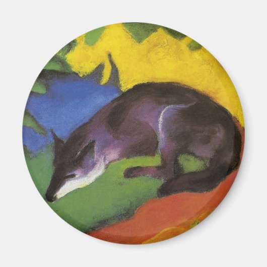 Blue Fox (von Franz Marc) Magnet (Vorne)