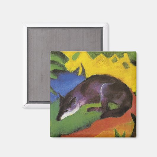 Blue Fox (von Franz Marc) Magnet (Vorderseite/Rückseite)