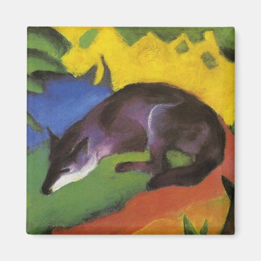 Blue Fox (von Franz Marc) Magnet (Vorne)