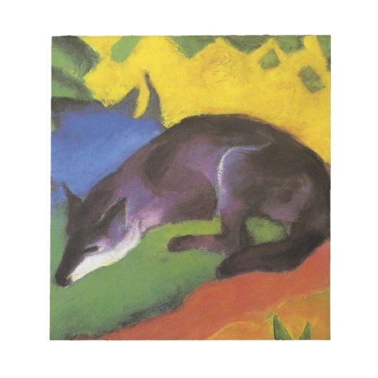 Blue Fox (von Franz Marc) Notizblock (Vorderseite)