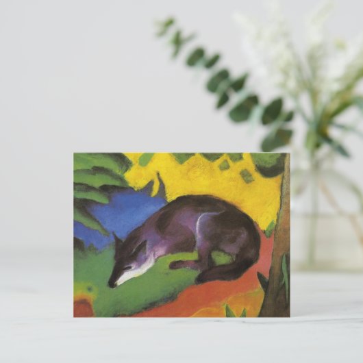 Blue Fox (von Franz Marc) Postkarte (Stehend Vorderseite)