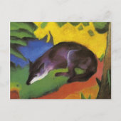 Blue Fox (von Franz Marc) Postkarte (Vorderseite)